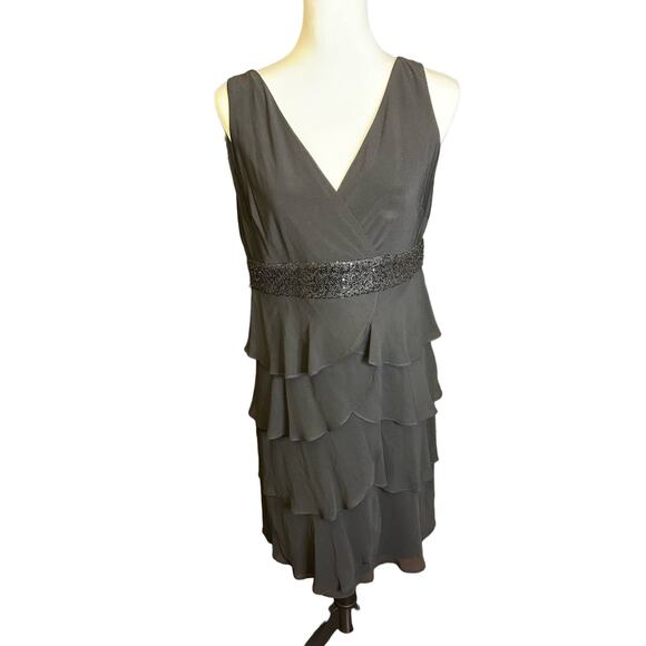 Chaps Black Dress Layered size 10 Sleeveless - Picture 1 of 5